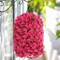 Artificial Hanging Flowers for Outdoors, Fake Hanging Plants with Baskets, Silk Faux Flowers UV Resistant for Planters Home Patio Porch Spring Decoration